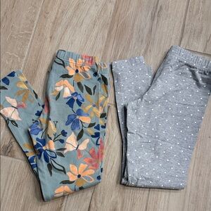 Carter's Floral and Polka Dot Leggings Set size 10 girls. Never worn.